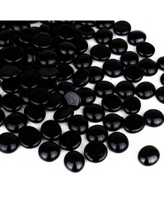 glass flat marbles vase fillers black