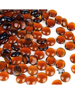 amber flat marbles