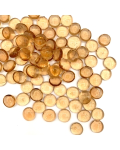 Glass Beads, Flat Gemstone Vase Filler For Home Decor -12 Colors To Choose From- 3/4" (Wholesale 40 LBS/Case) - Approx. 4000 pcs-Champagne