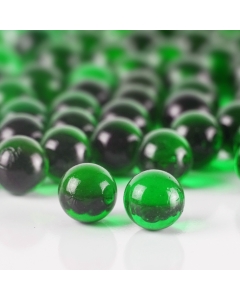 Glass Gem Round Marbles Vase Filler - Green