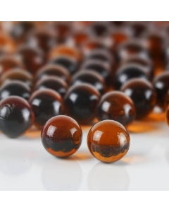 Amber Glass Round Marble Vase Fillers