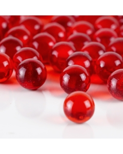 Glass Gem Round Marbles Vase Filler - Red