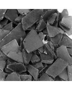 Flat Sea Glass Vase Filler, 1.5 Cups/LB (Wholesale 20 LBS/Case)-Black
