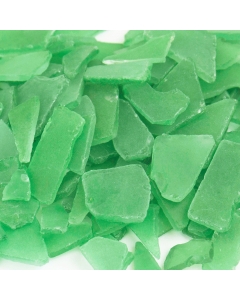 Frosted Sea Green Flat Sea Glass Vase Filler, 1.5 Cups/LB (Wholesale 20 LBS/Case)