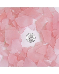 Flat Sea Glass Vase Filler, 1.5 Cups/LB (Wholesale 20 LBS/Case)-Pink