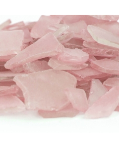 Vase Filler Flat Sea Glass Frost Pink 0.5" - 3", 30lbs 