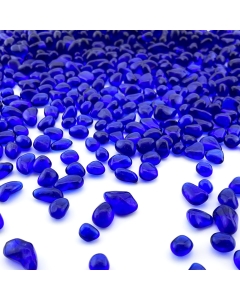 blue glass gravels for Aquarium decor tumbled glass vase fillers