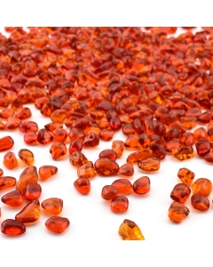 red orange glass gravels for Aquarium decor tumbled glass vase fillers