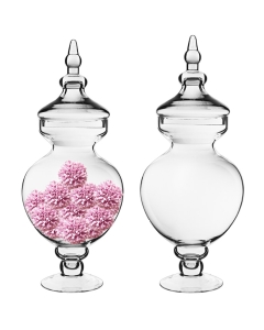 Glass Apothecary Candy Jar H-21.5" D-7.5" Clear valentines