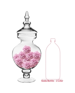 Glass Apothecary Candy Jar H-21.5" D-7.5" Clear valentines