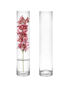glass cylinder vases 20" x 4" wide diameter