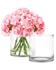 8 inches glass cylinder vases