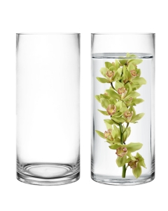 Glass Cylinder Vase, D-4", H-9" | Pack of 12