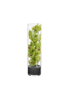 Clear Glass Tower Vase for Wedding Height-16" Top Open-D 1.5" 