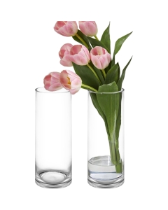 Glass Cylinder Vase H-14" x D-5" - Clear