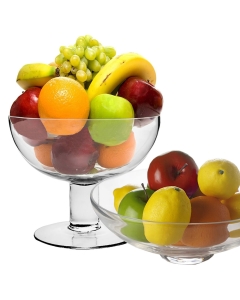 glass compote fruit footed bowl vases