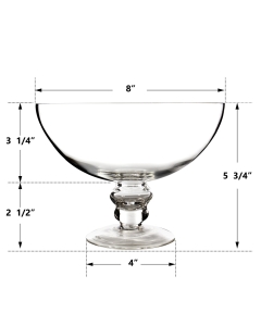 glass compote vase