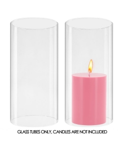 3" Diameter Glass Hurricane Candle Holder Shade Chimney Tube, H-6" - Pack of 24