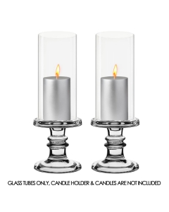 4" Diameter Glass Hurricane Candle Holder Shade Chimney Tube, H-6" - Pack of 24