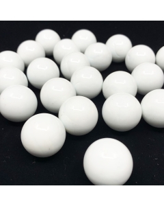 large glass white round marble