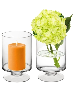 glass pedestal candle holders