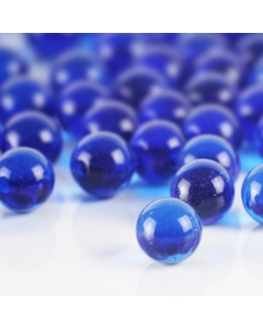 Cobalt Blue Glass Gem Round Marbles Vase Filler, 1/2" (Wholesale 28 LBS/Case)-28 lbs