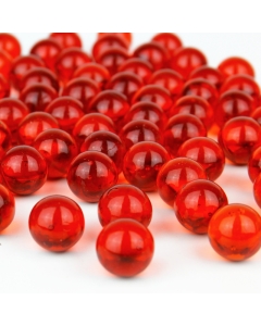 Red Glass Gem Round Marbles Vase Filler, 1/2" (Wholesale 28 LBS/Case)-28 lbs