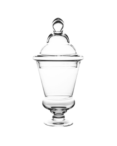 Taper Down Apothecary Candy Jar H-16.75" D-7" Clear