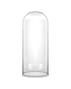Glass Dome Cloche Decorative Plant Terrarium Bell Jars H-19" x W-10" Clear (Wholesale Pack of 2)