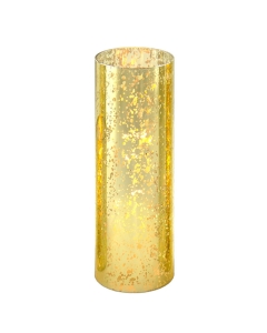 mercury gold-flecked Glass Hurricane Candle Lamp Shade Chimney Tube 10" x 3"