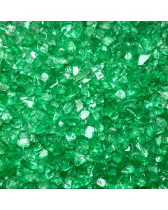 Green Crushed Glass Gravel Vase Filler, Approx. 42 Cups/LB (Wholesale 28 LBS/Case)