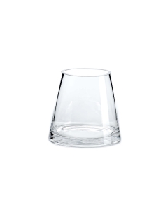 Tapered Down Glass Vase – 5" Height, 5.25" Width (Wholesale, 24 PCS/Case)