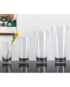 Tapered Glass Vase. H-5'', 8'', 10'', 12'' and 13.75'' 