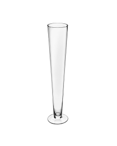 Glass Trumpet Vase Floral Centerpieces H-24" x D-4.5" Clear