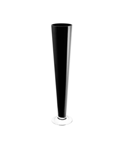 Glass Trumpet Vase Floral Centerpieces H-24" x D-4.5" Black