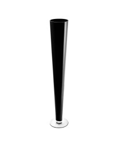 black 32" glass trumpet vase pilsner centerpiece
