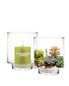 glass taylor hurricanes candle holder cylinder vases