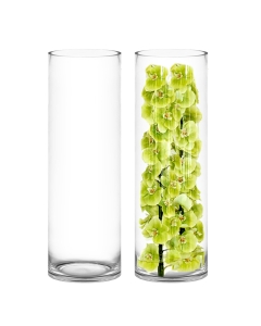 Glass Cylinder Vase H-30" x D-10" Clear