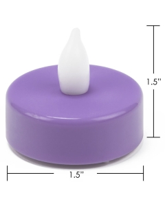 1.5" Violet LED Tealight Flame Safe Candle