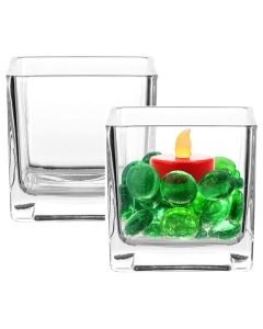 3 inches glass cube vase