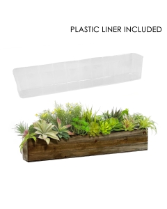 long wood planter for long table thanksgiving christmas parties