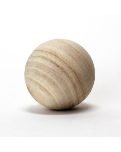 3.5" Natural Unfinished Round Hard Wood Craft Balls 