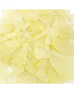 Frosted Light Yellow Flat Sea Glass Vase Filler, 1.5 Cups/LB (Wholesale 20 LBS/Case)