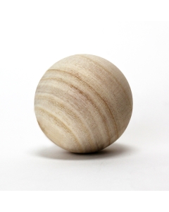 4.5" Natural Unfinished Round Hard Wood Craft Balls