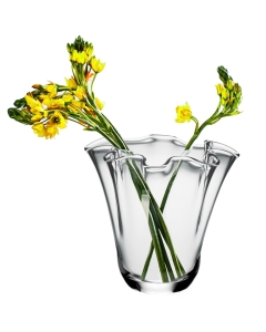 glass blossom wavy flower vases