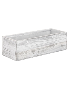 Wood White Window Box Planters with Removable Plastic Liner 