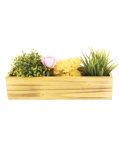Unfinished Wood Window Box Planters with Removable Plastic Liner 