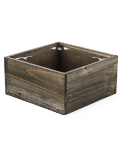 8" x 8" x 4" Square Planter Wood Box with Plastic Liner