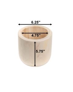 wood cylinder planters