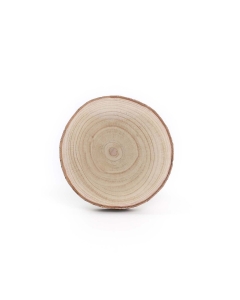 wood slice with bark
